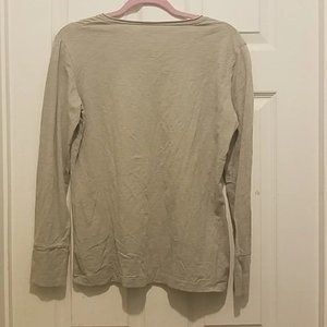 gray long sleeve top
